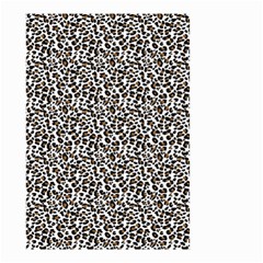 Leopard Spots Pattern, Geometric Dots, Animal Fur Print Small Garden Flag (two Sides) by Casemiro