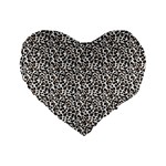 Leopard spots pattern, geometric dots, animal fur print Standard 16  Premium Heart Shape Cushions Front