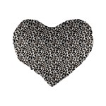 Leopard spots pattern, geometric dots, animal fur print Standard 16  Premium Heart Shape Cushions Back