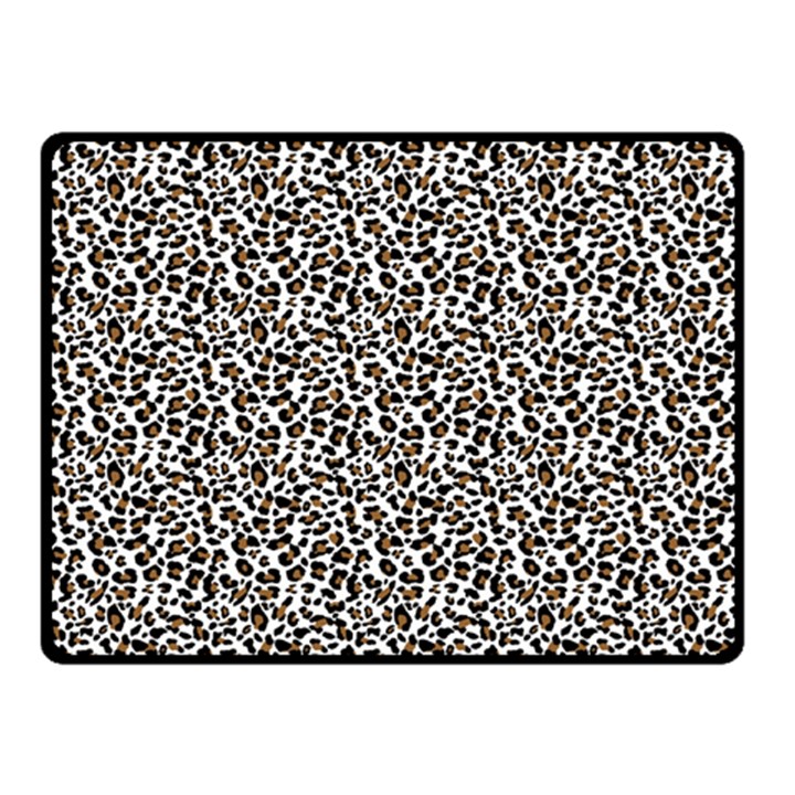 Leopard spots pattern, geometric dots, animal fur print Double Sided Fleece Blanket (Small) 