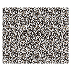 Leopard Spots Pattern, Geometric Dots, Animal Fur Print Double Sided Flano Blanket (small)  by Casemiro