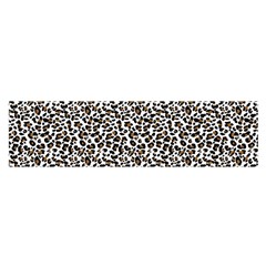 Leopard Spots Pattern, Geometric Dots, Animal Fur Print Satin Scarf (oblong) by Casemiro