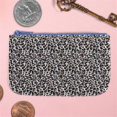 Leopard Spots Pattern, Geometric Dots, Animal Fur Print Large Coin Purse by Casemiro