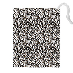 Leopard Spots Pattern, Geometric Dots, Animal Fur Print Drawstring Pouch (5xl)