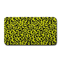 Leopard Spots Pattern, Yellow And Black Animal Fur Print, Wild Cat Theme Medium Bar Mats by Casemiro