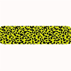 Leopard Spots Pattern, Yellow And Black Animal Fur Print, Wild Cat Theme Large Bar Mats by Casemiro