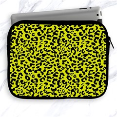 Leopard Spots Pattern, Yellow And Black Animal Fur Print, Wild Cat Theme Apple Ipad 2/3/4 Zipper Cases by Casemiro