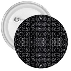 Black And White Ethnic Ornate Pattern 3  Buttons by dflcprintsclothing