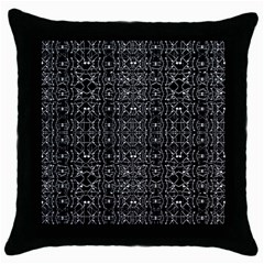 Black And White Ethnic Ornate Pattern Throw Pillow Case (black)