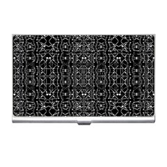 Black And White Ethnic Ornate Pattern Business Card Holder by dflcprintsclothing