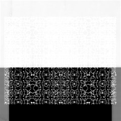 Black And White Ethnic Ornate Pattern Rectangular Jigsaw Puzzl by dflcprintsclothing