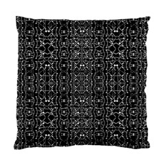 Black And White Ethnic Ornate Pattern Standard Cushion Case (two Sides) by dflcprintsclothing