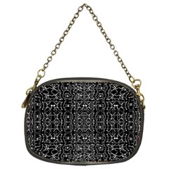 Black And White Ethnic Ornate Pattern Chain Purse (two Sides) by dflcprintsclothing