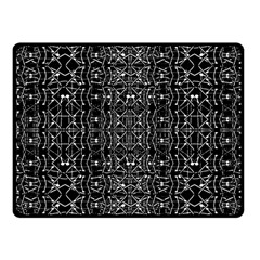 Black And White Ethnic Ornate Pattern Fleece Blanket (small) by dflcprintsclothing