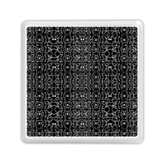 Black And White Ethnic Ornate Pattern Memory Card Reader (square) by dflcprintsclothing