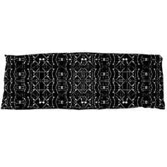 Black And White Ethnic Ornate Pattern Body Pillow Case Dakimakura (two Sides) by dflcprintsclothing