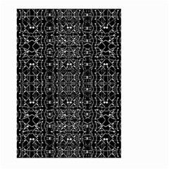 Black And White Ethnic Ornate Pattern Large Garden Flag (two Sides) by dflcprintsclothing