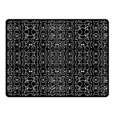 Black And White Ethnic Ornate Pattern Double Sided Fleece Blanket (small)  by dflcprintsclothing