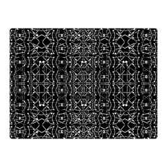 Black And White Ethnic Ornate Pattern Double Sided Flano Blanket (mini) 