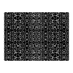 Black And White Ethnic Ornate Pattern Double Sided Flano Blanket (Mini)  35 x27  Blanket Front