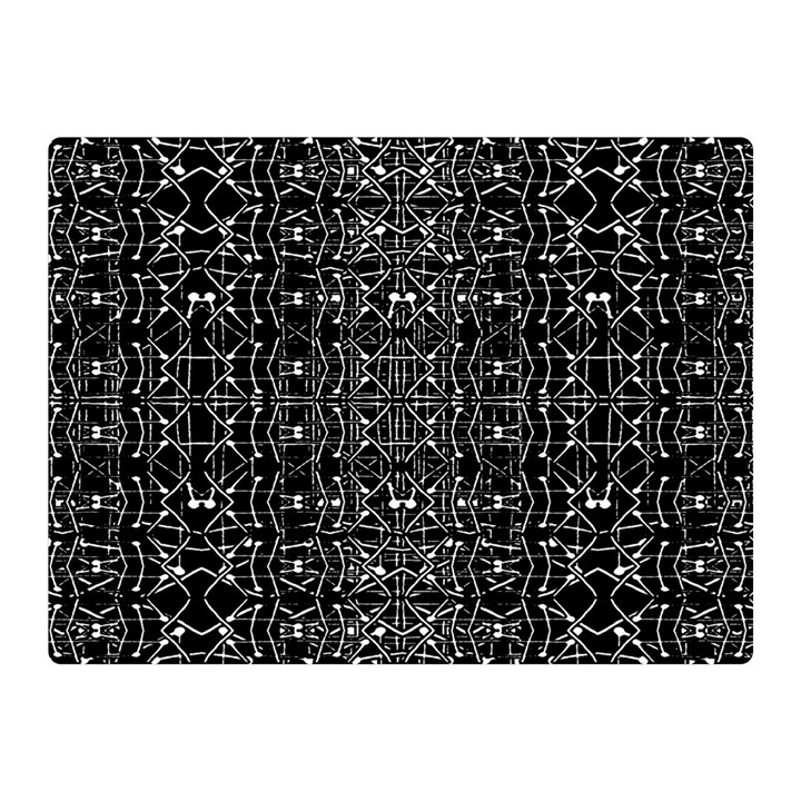 Black And White Ethnic Ornate Pattern Double Sided Flano Blanket (Mini) 