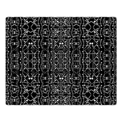 Black And White Ethnic Ornate Pattern Double Sided Flano Blanket (large)  by dflcprintsclothing