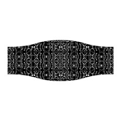 Black And White Ethnic Ornate Pattern Stretchable Headband by dflcprintsclothing