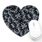 Intricate Modern Abstract Ornate Pattern Heart Mousepads Front