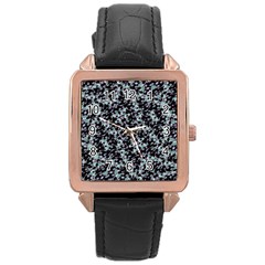 Intricate Modern Abstract Ornate Pattern Rose Gold Leather Watch  by dflcprintsclothing