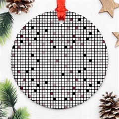 Pattern Petit carreaux Ornament (Round)