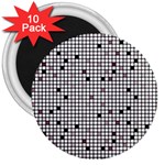 Pattern Petit carreaux 3  Magnets (10 pack)  Front