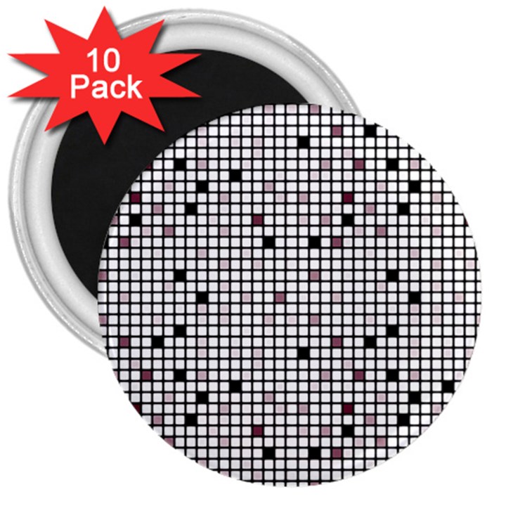 Pattern Petit carreaux 3  Magnets (10 pack) 