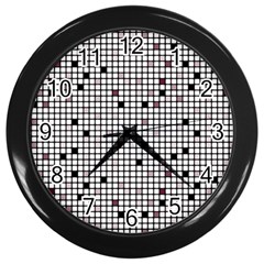 Pattern Petit carreaux Wall Clock (Black)