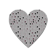 Pattern Petit carreaux Heart Magnet