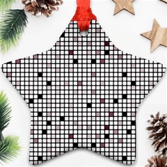 Pattern Petit carreaux Star Ornament (Two Sides)