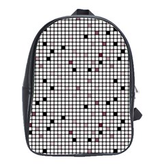 Pattern Petit carreaux School Bag (Large)