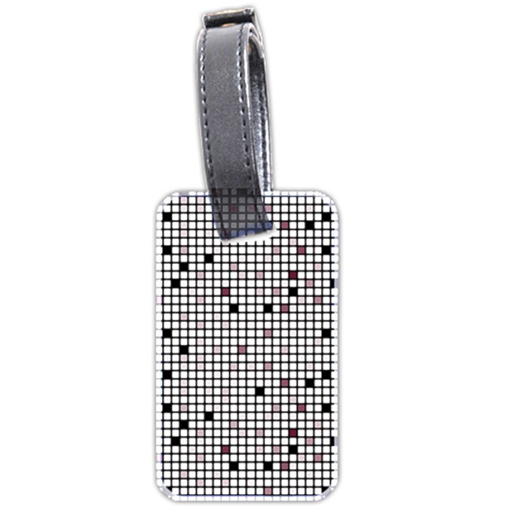 Pattern Petit carreaux Luggage Tag (two sides)