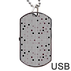 Pattern Petit carreaux Dog Tag USB Flash (Two Sides)