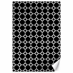 Pattern Abstrait Ronds Noir Canvas 12  X 18  by kcreatif