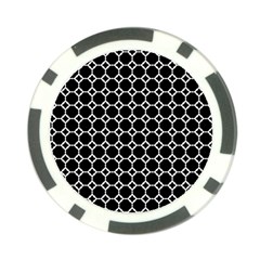 Pattern Abstrait Ronds Noir Poker Chip Card Guard