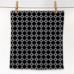 Pattern Abstrait Ronds Noir Face Towel