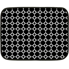 Pattern Abstrait Ronds Noir Fleece Blanket (Mini)