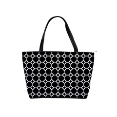 Pattern Abstrait Ronds Noir Classic Shoulder Handbag by kcreatif