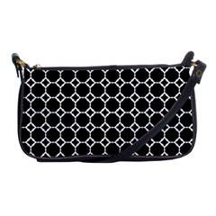 Pattern Abstrait Ronds Noir Shoulder Clutch Bag