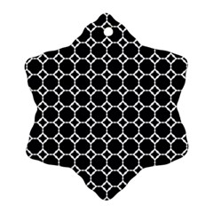 Pattern Abstrait Ronds Noir Ornament (snowflake)