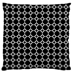 Pattern Abstrait Ronds Noir Large Cushion Case (One Side)