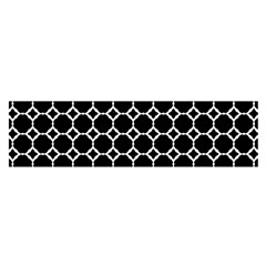 Pattern Abstrait Ronds Noir Satin Scarf (Oblong)