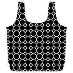 Pattern Abstrait Ronds Noir Full Print Recycle Bag (xxxl)