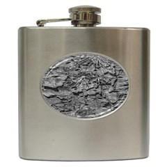 Black And White Texture Print Hip Flask (6 Oz) by dflcprintsclothing