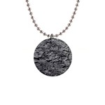 Black And White Texture Print 1  Button Necklace Front